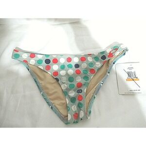 Oakley Small Women's Gray Circle Bottom Bikini Bottoms Swimmetry Mid-Tini Fit
